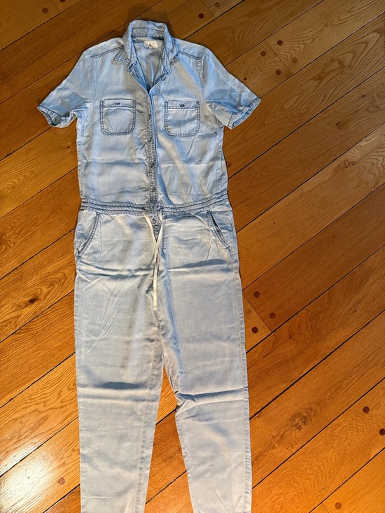 Lou & Grey Pants - Lou & Grey Light Wash Denim Jumpsuit Romper